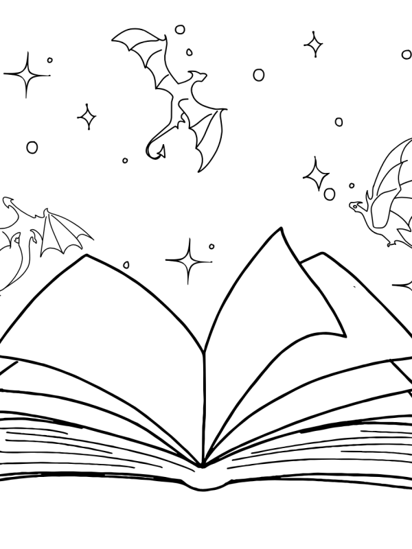 Book Dragon Sticker